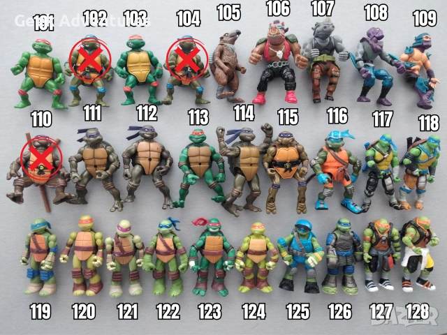 Екшън Фигурки Teenage Mutant Ninja Turtles TMNT Костенурките Нинджа, снимка 7 - Колекции - 47235429