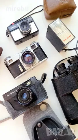Стари руски фотоапарати, светкавица и бинокъл, снимка 2 - Антикварни и старинни предмети - 55493454