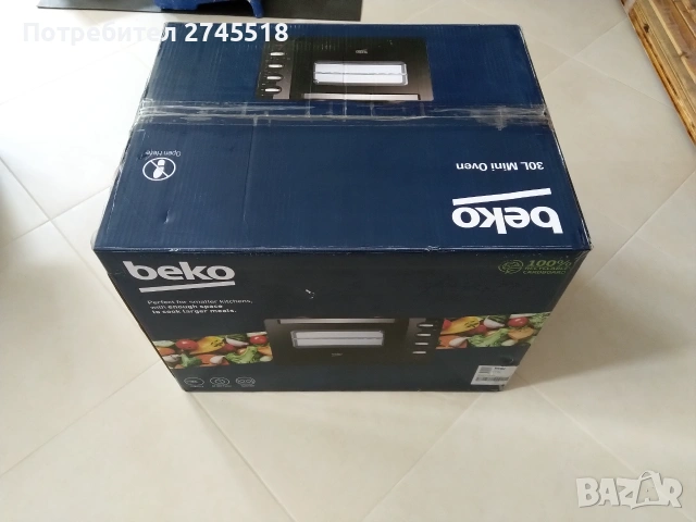 Печка BEKO 30L 2600w, снимка 3 - Печки, фурни - 55146206