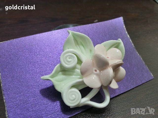 Стар български порцелан брошка 86г , снимка 4 - Антикварни и старинни предмети - 11073022
