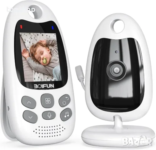 Чисто нов безжичен бебефон BOIFUN VB610 с камера, нощно виждане и ECO/VOX режим (Без Wi-Fi)  