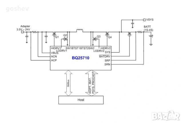 BQ25710 Battery charge controller, снимка 3 - Друга електроника - 54685087