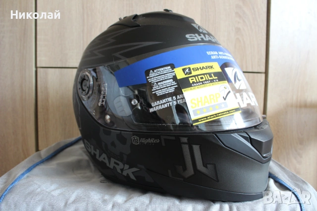 *ПРОМОЦИЯ* Каска Shark Ridill 1.2 Catalan Bad Boy Mat , снимка 4 - Аксесоари и консумативи - 52330464