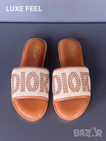 DIOR 💎Дамски Чехли , снимка 3 - Чехли - 54592635
