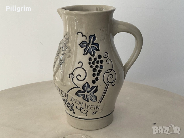 Немска керамична винтидж кана., снимка 3 - Кутии за храна - 55175963
