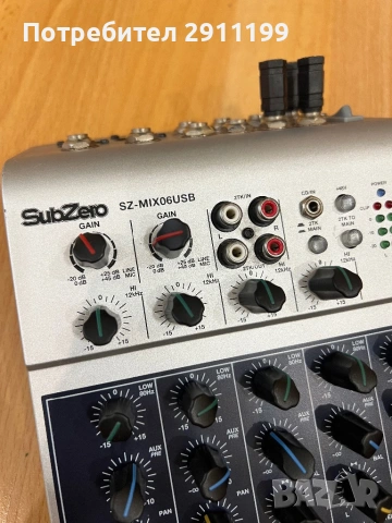 DJ микс пулт SubZero, 6 канала, снимка 6 - Ресийвъри, усилватели, смесителни пултове - 54614352