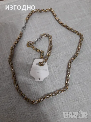 60€ НОВ ЛАНЕЦ И ГРИВНА *СУПЕР СА, снимка 2 - Колиета, медальони, синджири - 55545732