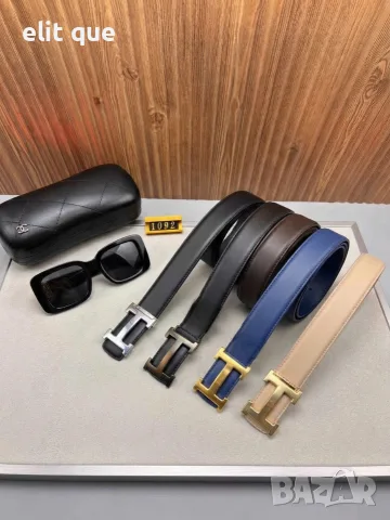 колани от естествена кожа в кутия hermes 