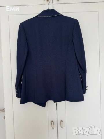 Тъмносиньо винтидж сако, снимка 3 - Сака - 54350119