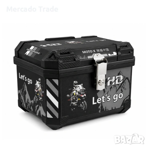 Куфар за мотор Mercado Trade, 45л., За скутер, АТВ, Черен