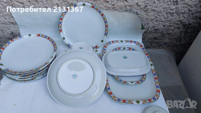 български порцелан,шевица,изида,китка,сервиз, снимка 13 - Сервизи - 55076080