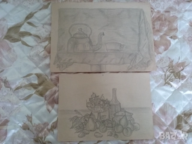 Лот от детски рисунки, снимка 2 - Антикварни и старинни предмети - 54278791