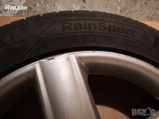 Джанти алуминиеви с гуми - 17 ки Audi, VW - 5 броя, снимка 4 - Гуми и джанти - 54172621