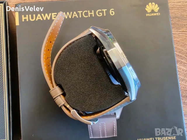 Huawei Watch GT 6 Leather Strap grey, снимка 3 - Смарт часовници - 55491628