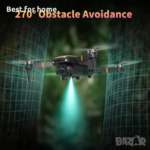 TTROARDS TT19 Сгъваем 1080P дрон с камера за възрастни, 270° избягване на препятствия, снимка 3 - Дронове и аксесоари - 54352271