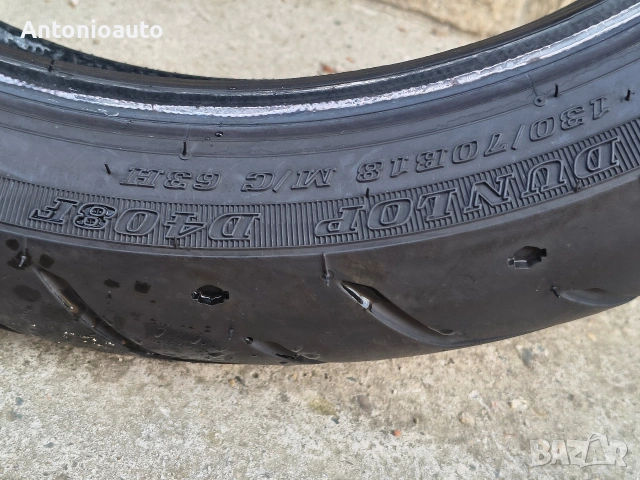 130 70 18 dunlop D408F harley davidson 63H гума чопър гуми мотоциклет, снимка 7 - Гуми и джанти - 55136504