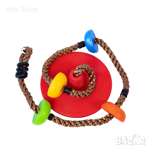 Нова Детска люлка на дърво, един диск, 6 фута въже за катерене на открито, снимка 4 - Други стоки за дома - 54029303