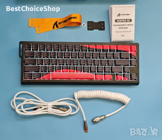 MAMBASNAKE Безжична геймърска клавиатура Attack Shark X68PRO HE с бърз тригер, снимка 2 - Клавиатури и мишки - 55039239