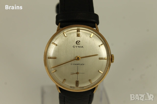 1960's CYMA CYMAFLEX Позлатен Швейцарски Часовник, снимка 4 - Мъжки - 54800575