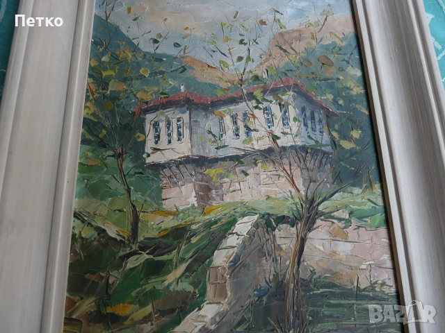Стара картина 39 / 30 см, снимка 5 - Антикварни и старинни предмети - 54985621