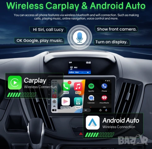 Мултимедия, за Ford Transit 2015, Двоен дин, Android, Навигация, дисплей, Андроид плеър, Transit , снимка 2 - Аксесоари и консумативи - 45913292