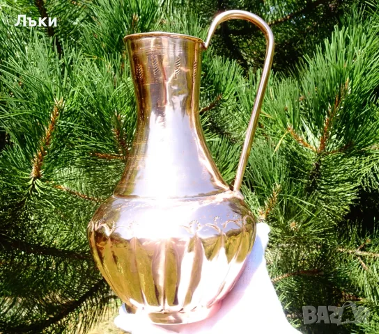 Арабска медна кана 3 л.,чиста червена мед. , снимка 8 - Антикварни и старинни предмети - 55630766