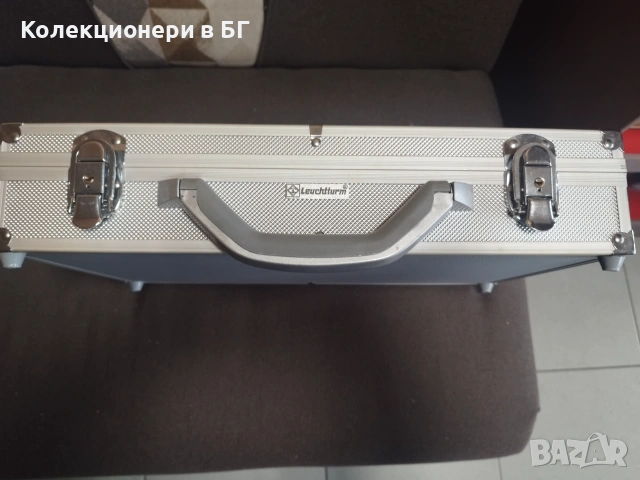АЛУМИНИЕВ КУФАР CARGO L6 /Leuchtturm/ - ВИЖ ОПИСАНИЕТО , снимка 2 - Нумизматика и бонистика - 54957117