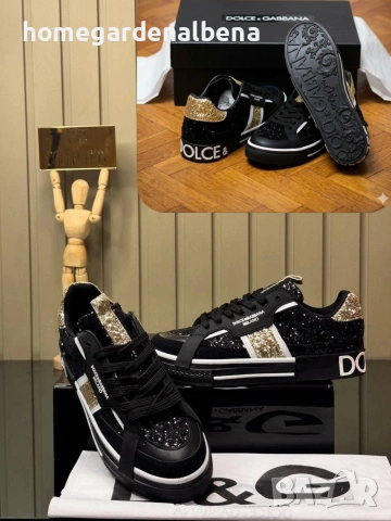 Dolce & Gabbana Portofino Gold Glitter Edition – Дамски обувки | Размери 36–40