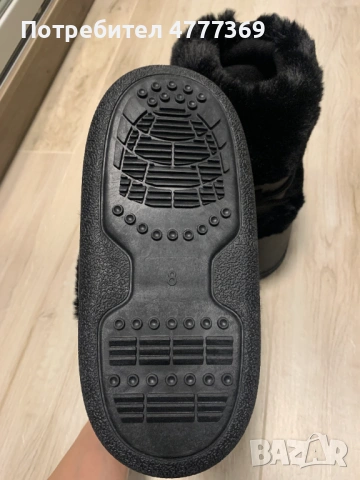 Нови зимни черни асперски с изкуствен косъм, снимка 4 - Дамски апрески - 54127275