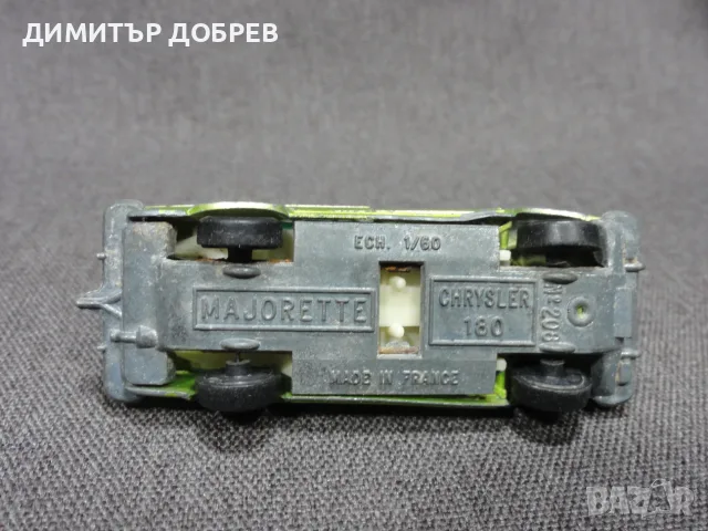 СТАРА РЕТРО МЕТАЛНА КОЛИЧКА CHRYSLER 180 MAJORETTE FRANCE, снимка 6 - Колекции - 55662876