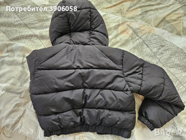 Зимно късо черно дамско яке, снимка 3 - Якета - 54568039