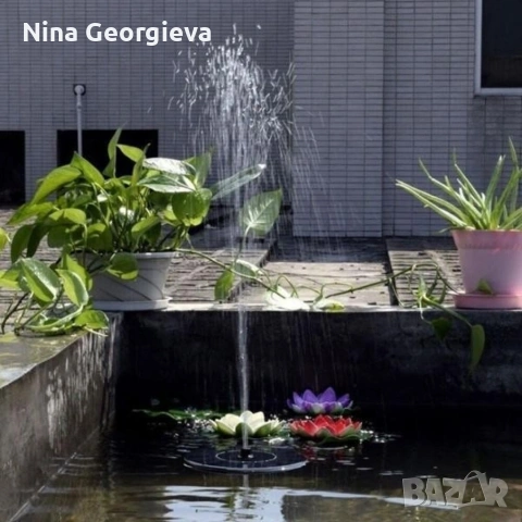 Соларен фонтан с три режима на разпръскване на водата, снимка 3 - Градински мебели, декорация  - 54291636