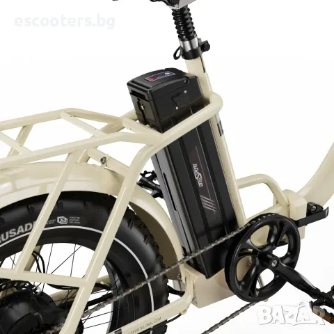 Електрически велосипед ONESPORT OT16 Max | 1x500W | 48V 18Ah | 50км/ч - бежово, снимка 7 - Велосипеди - 55498619