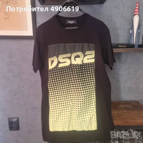 Ефектна мъжка тениска Dsquared2 DSQ2 (Размер XL) – КАТО НОВА!, снимка 3 - Тениски - 55542288