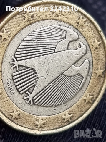 Монета от 1 евро, Германия, 2004 г, снимка 9 - Нумизматика и бонистика - 54176161