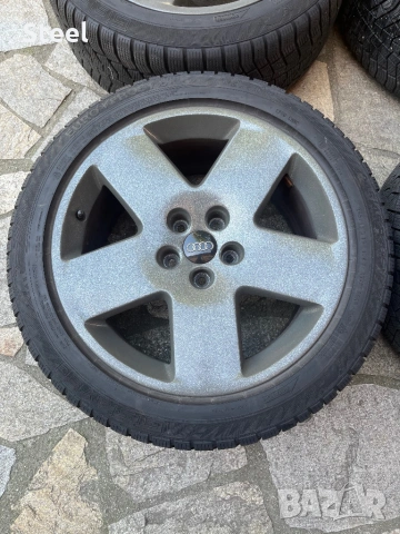 Ronal/Audi 18, 5х112, 8.5J - Fat Fives, с гуми 245/45/18, снимка 3 - Гуми и джанти - 54372147