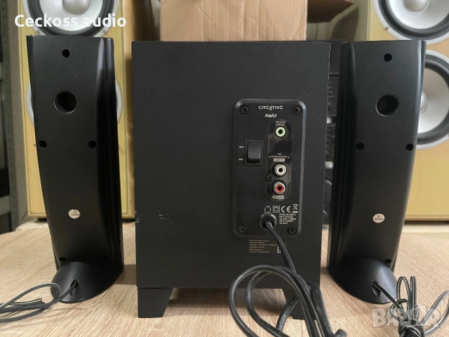 Creative 2.1 Speaker System + Subwoofer – Компютърни колони с мощен бас, снимка 5 - Ресийвъри, усилватели, смесителни пултове - 54802501