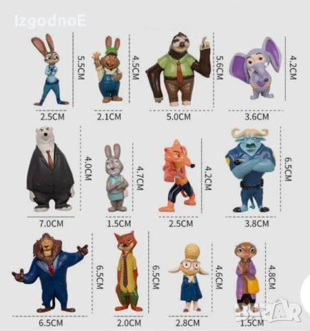 Лот 12бр фигурки Зоотрополис 2, снимка 14 - Фигурки - 54383472