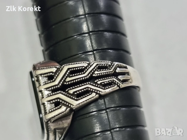 Мъжки сребърен пръстен, снимка 10 - Пръстени - 54369848