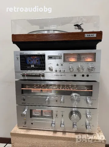 🔊Топ ретро аудио сет AKAI Усилвател AM-2450, Тунер AT-2450L, Дек GXC-209D, грамофон AP-100C🔊