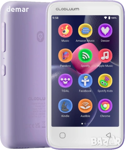 96GB MP3 плейър с Bluetooth 5.0 и WiFi, 4-инчов сензорен екран