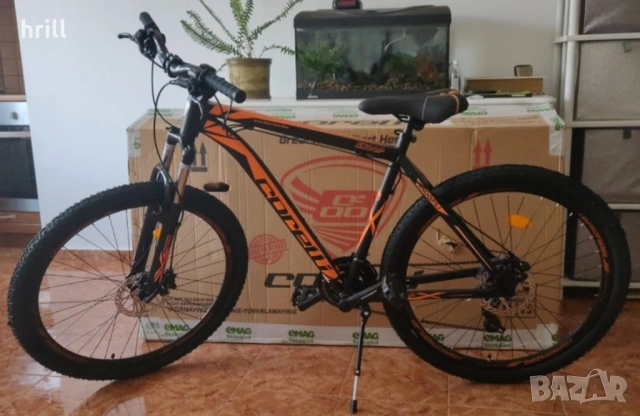 Алуминиев велосипед МТВ Shimano с хидравлични дискови спирачки колело като ново, снимка 12 - Велосипеди - 54740943