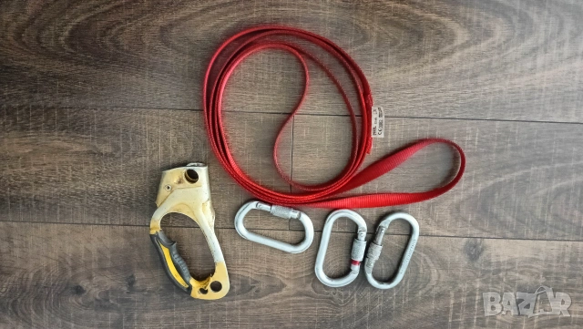 карабинер самохват ремък алпинизъм катерене petzl, снимка 9 - Други спортове - 55230459