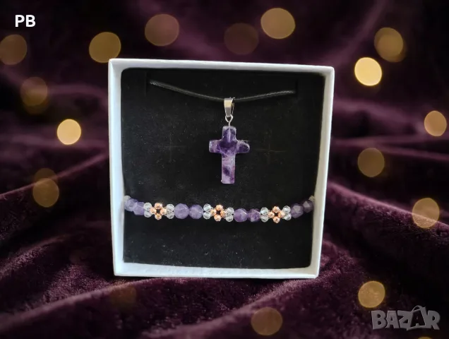 Комплект „Amethyst Grace“ , снимка 4 - Бижутерийни комплекти - 55430049