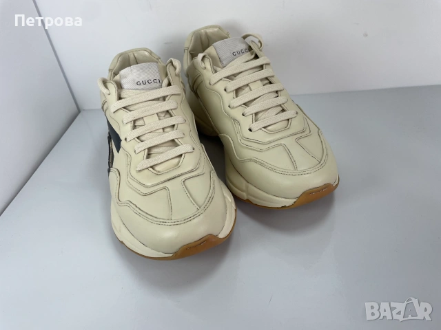 Gucci Rhyton Кожени маратонки 37.5 ОРИГИНАЛ, снимка 4 - Маратонки - 54961024