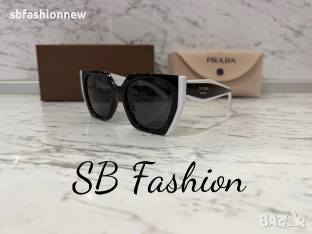 Черно бели очила Prada, снимка 4 - Слънчеви и диоптрични очила - 54335605