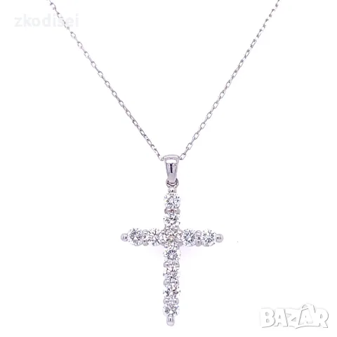 Златнo колие с диаманти 0,96Ct. чистота:SI 42см. модел:42559-1