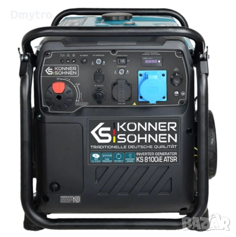 Инверторен монофазен бензинов генератор Könner & Söhnen KS 8100iE ATSR синус, снимка 4 - Генератори - 54904682