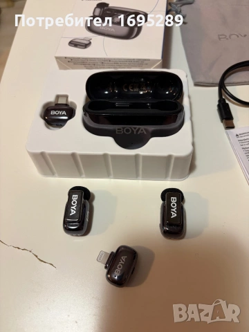 BOYA mini 2- безжична микрофонна система, снимка 4 - Микрофони - 54722565