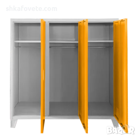 Метален гардероб за детски градини BB3, 40х120х130см, ЦВЕТНИ ВРАТИЧКИ, снимка 2 - Гардероби - 55449267
